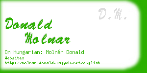 donald molnar business card